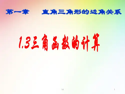 北师大版数学九年级下册课件《三角函数的计算》