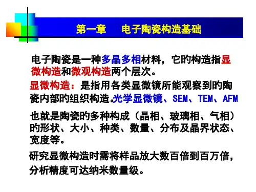 电子陶瓷结构基础