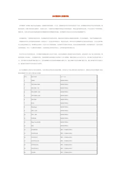实时数据库之数据采集
