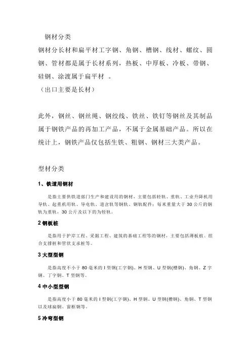 钢材分类