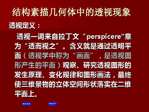结构素描几何体中的透视现象