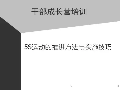 5S运动的推进方法与实施技巧ppt课件
