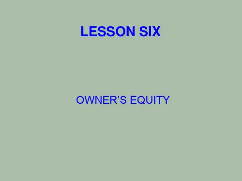 会计英语 lesson 6