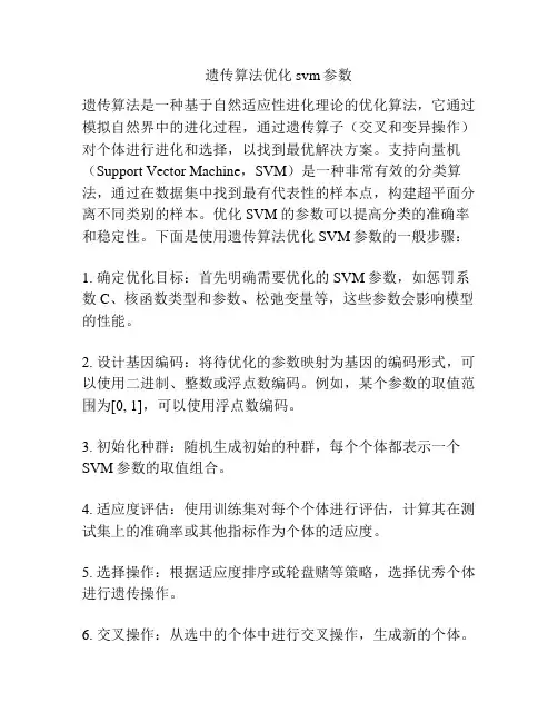 遗传算法优化svm参数