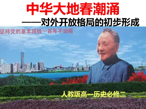 人教版高一历史必修二对外开放格局的初步形成-课件