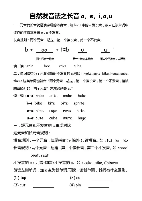 自然拼读法长元音aeiou