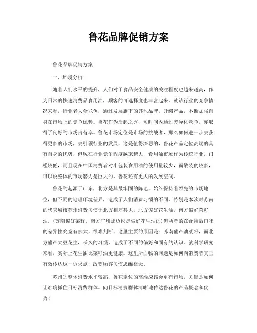 鲁花品牌促销方案