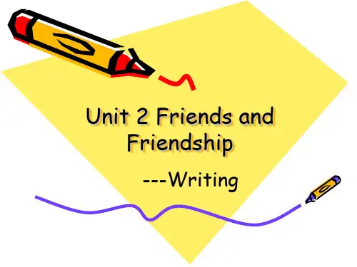 中职英语unit2 friend and friendship(朋友与友谊)(writing)写作课课件