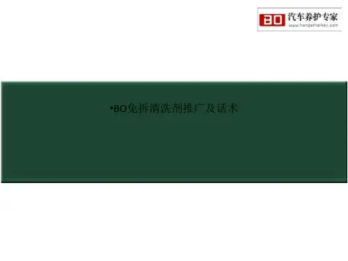 BO免拆清洗剂推广及话术