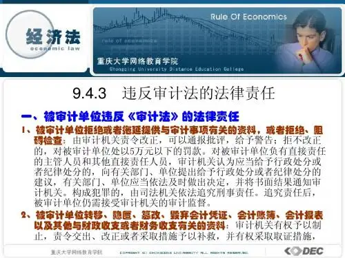 违反审计法的法律责任