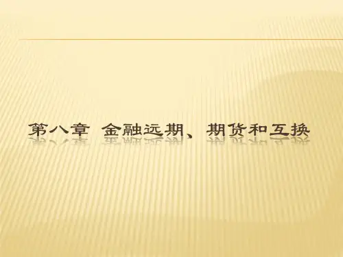 金融市场学 第八章 金融远期、期货和互换