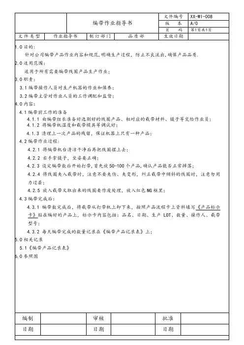 编带作业指导书