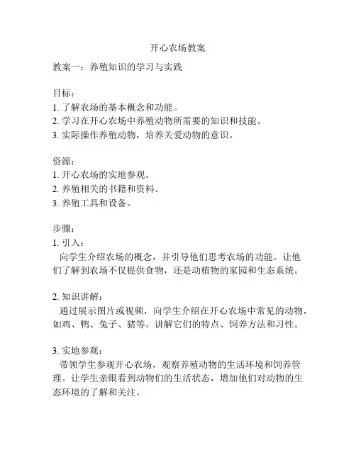 开心农场教案