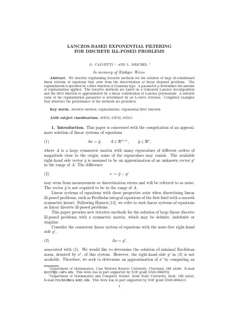 solution of linear systems of equations