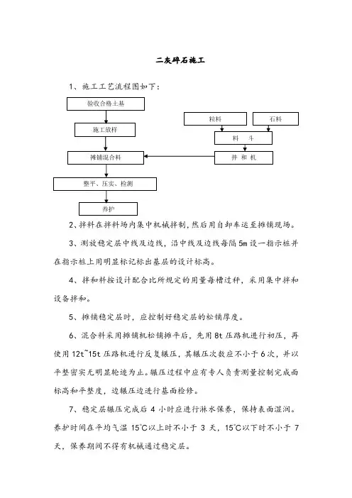 道路二灰碎石基层施工方案