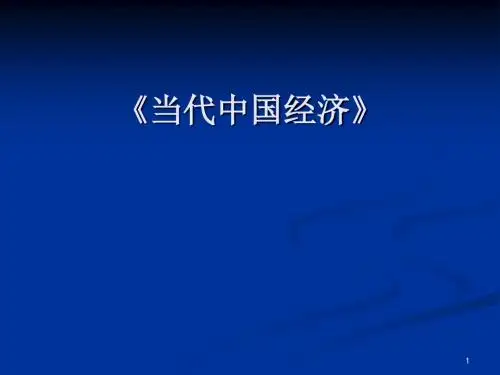 当代中国经济政治经济学ppt课件