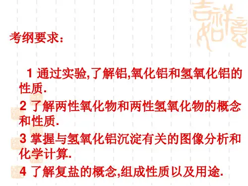 高三年级一轮复习课件铝与化合物