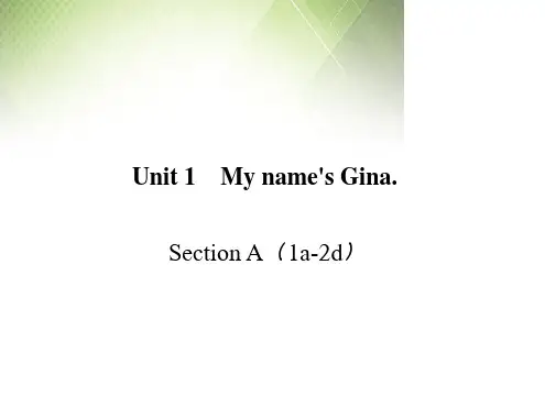 人教版七年级英语上册课件StarterUnit1GoodmorningSectionA1a