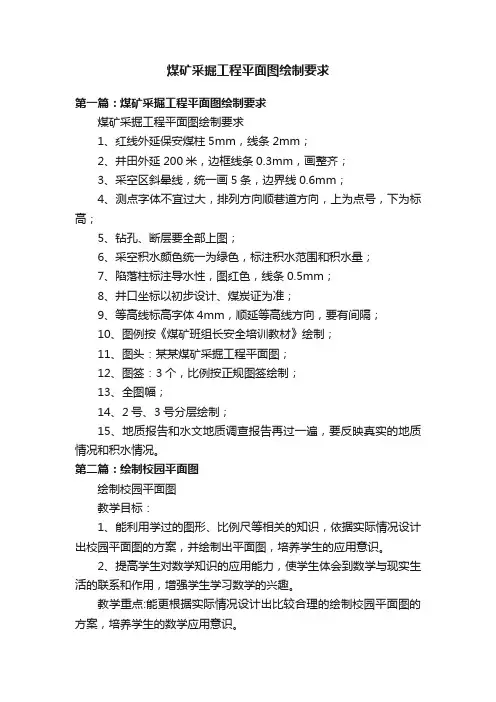 煤矿采掘工程平面图绘制要求