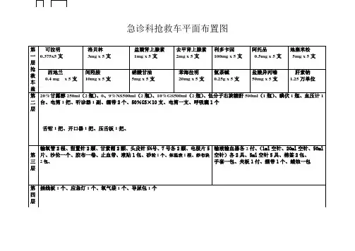急诊科抢救物品平面图