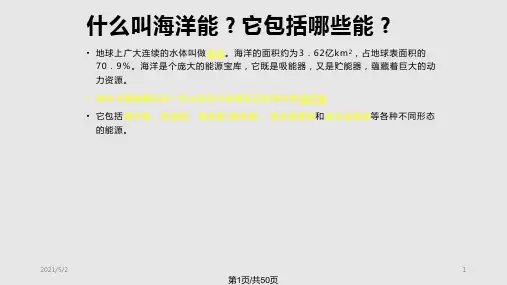 潮汐能发电技术PPT课件
