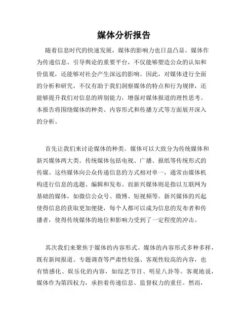 媒体分析报告
