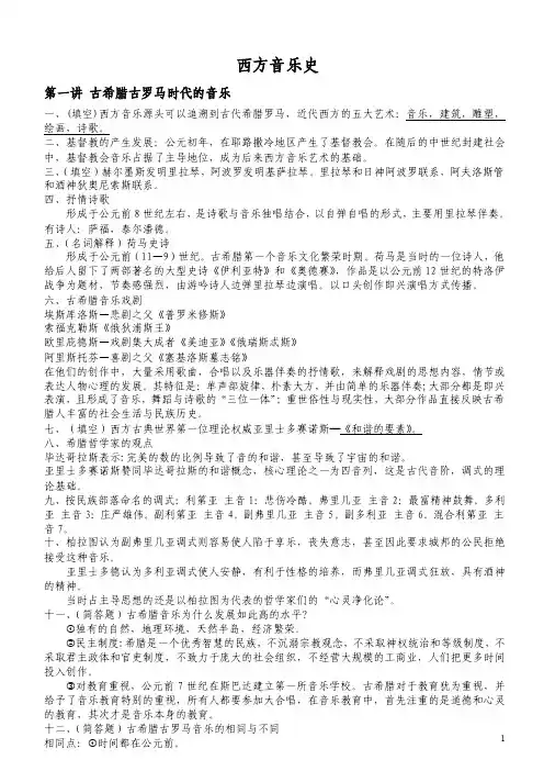 西方音乐史——精选推荐