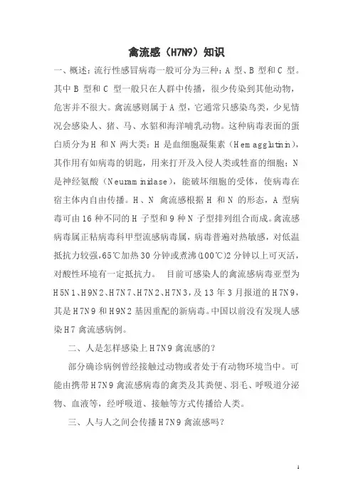禽流感知识