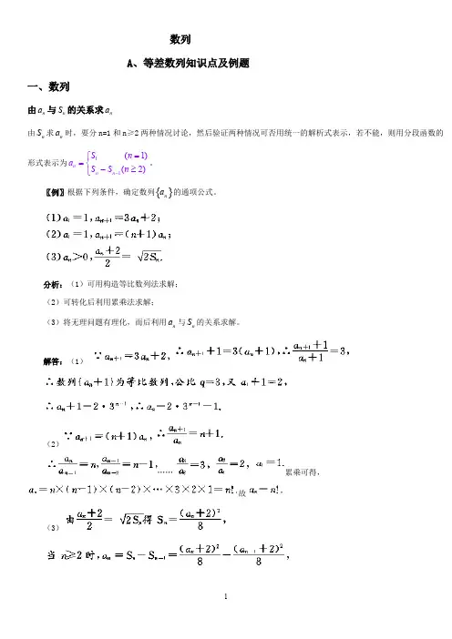 (完整版)等差数列练习题有答案