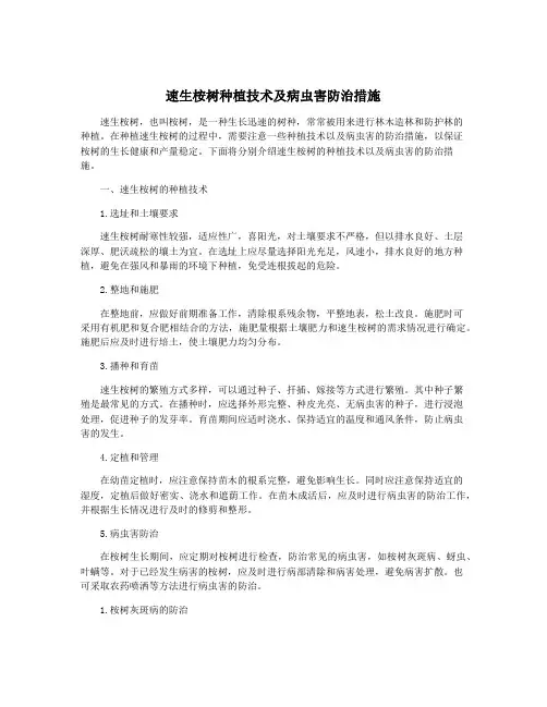 速生桉树种植技术及病虫害防治措施