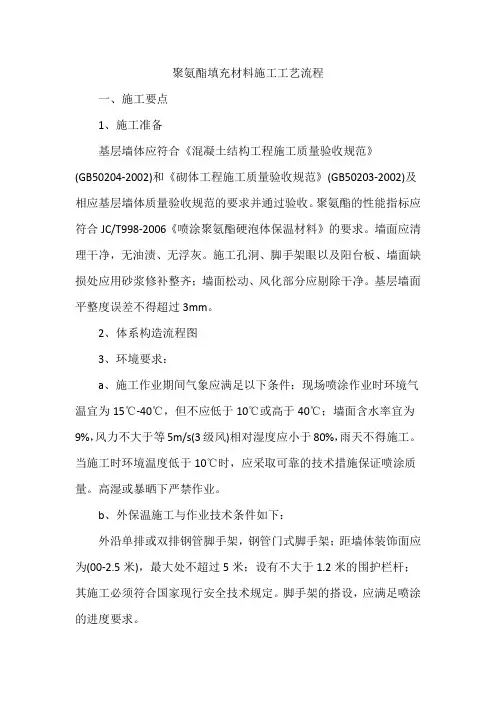 聚氨酯填充材料施工工艺流程