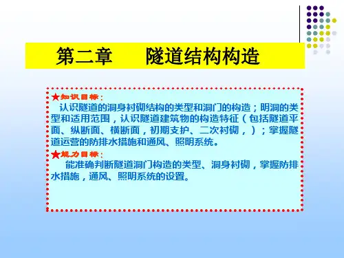第二章 隧道结构构造