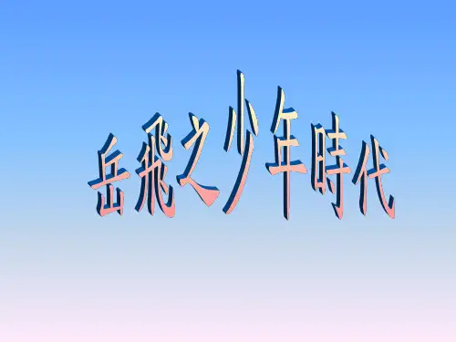 岳飞之少年时代