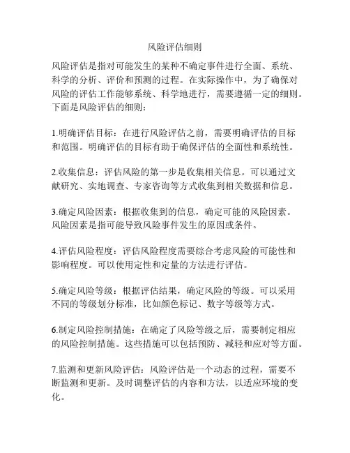 风险评估细则
