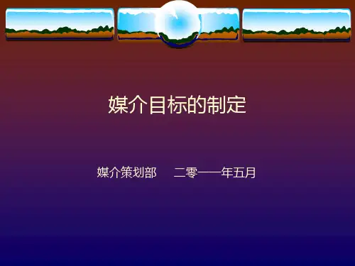 媒介目标的制定