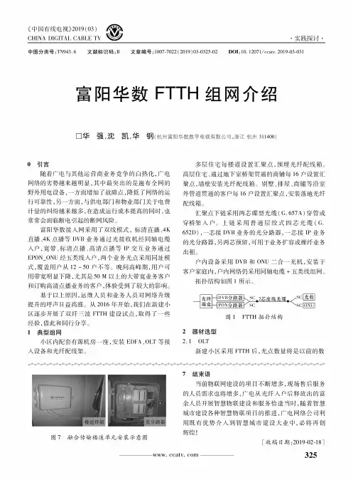富阳华数FTTH组网介绍