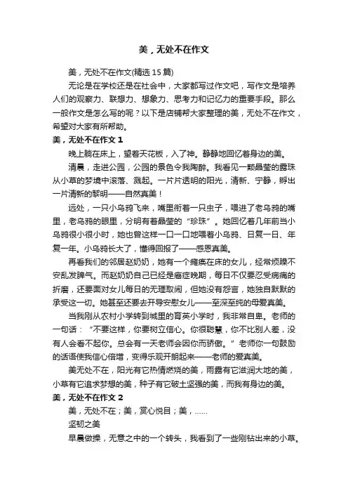 美，无处不在作文