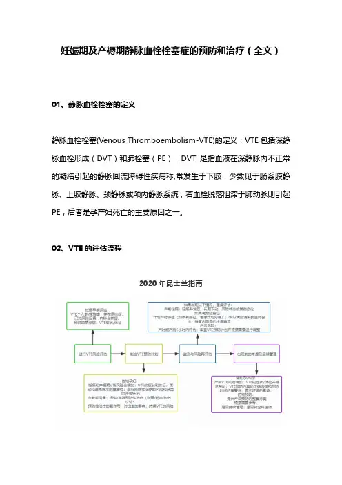 妊娠期及产褥期静脉血栓栓塞症的预防和治疗(全文)