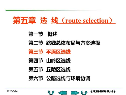 道路勘测设计   2平原区选线2