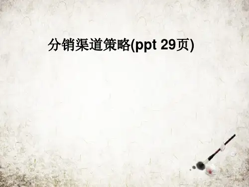 分销渠道策略(ppt 29页)
