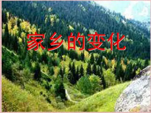 三年级下语文园地2作文指导--写家乡环境的变化