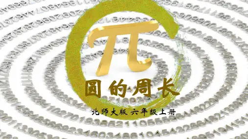 北师大版六年级上册数学圆的周长(课件)