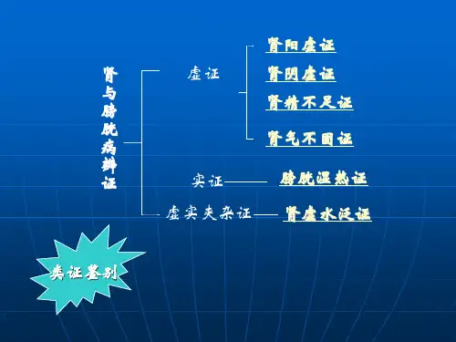中医诊断学肾与膀胱病辨证