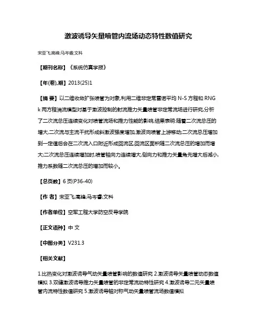 激波诱导矢量喷管内流场动态特性数值研究