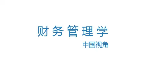 财务管理学：中国视角课件-财务管理创新
