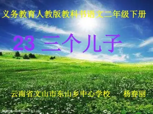 《三个儿子》课件1杨春丽