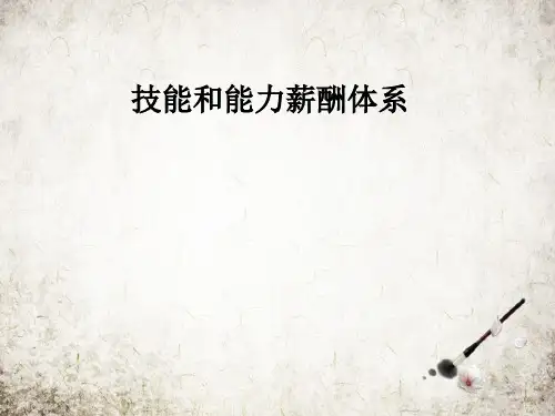 技能和能力薪酬体系