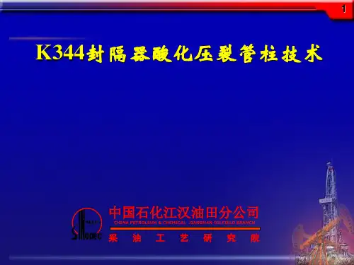 K344封隔器酸化压裂管柱技术