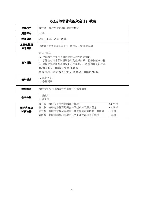 第一篇政府与非营利组织会计基础