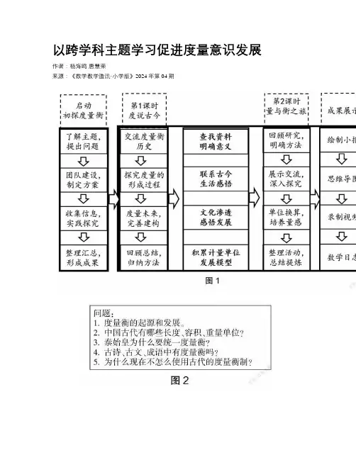 以跨学科主题学习促进度量意识发展
